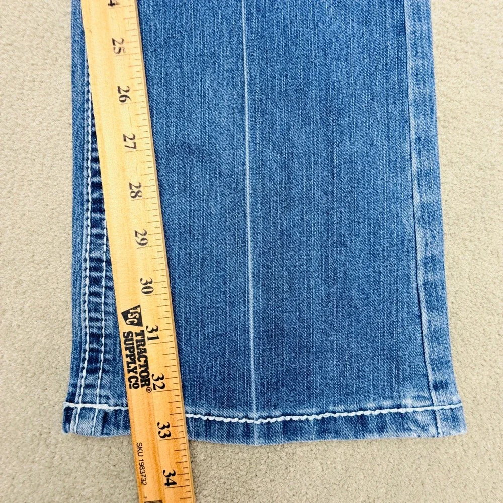 Wired Heart Womens Bootcut Jeans Size 30 Medium Wash Blue Denim Stretch RN139056